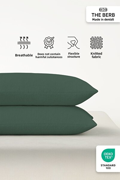 TheBerb Soft Terry Fabric - Set of 2 Towel Textured Pillow Cases 50X70 Zippered