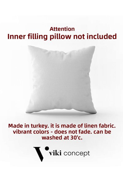 viki concept Rhythmic Lines – Burgundy Abstract Patterned Throw Pillow Cover 45X45 cm