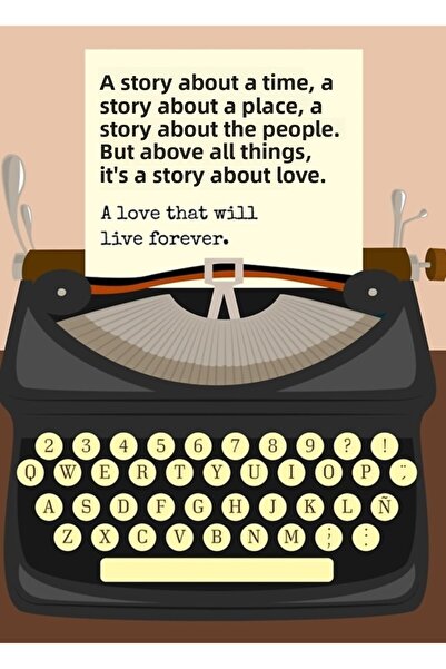 Universal Διακοσμητική Ξύλινη Αφίσα Πίνακας Ιστορίας Αγάπης