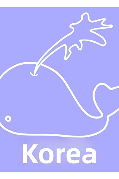 Universal Coreea (balena) - Poster decorativ din lemn cu pictură cu animale p...