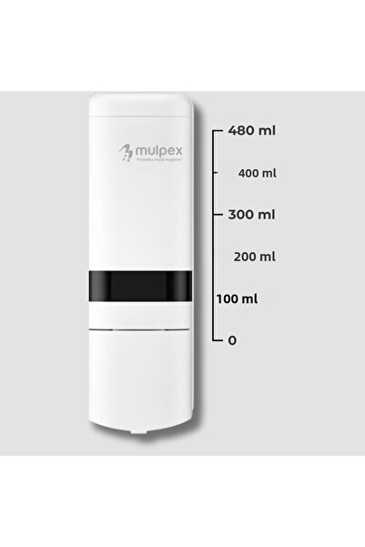 Mulpex Dozator de săpun lichid alb montat pe perete de 480 ml |   Corp din AB...
