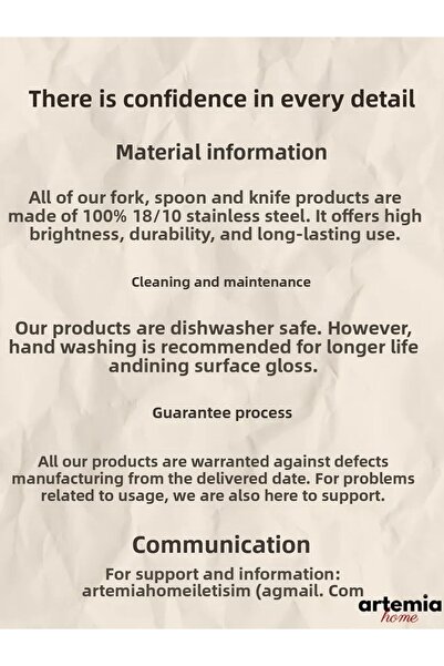 Artemia Home Valencia Titanium Gold 30 Pieces |   6-Person Cutlery Set |   18/10 Stainless Steel |   No Knife