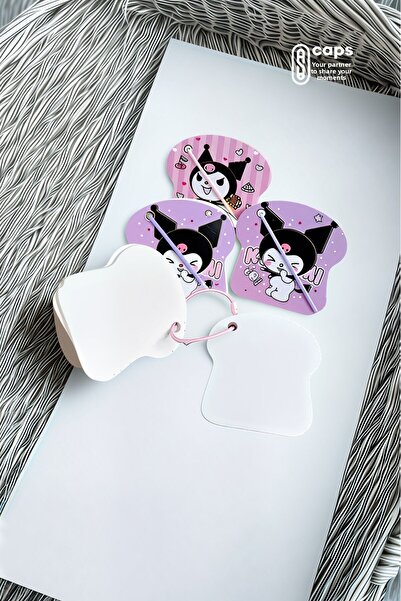 caps anlarınızı paylaştığınız ortağınız 3 Pieces Kuromi Design Elastic Mini Notebook - Sanrio Kuromi Notebook