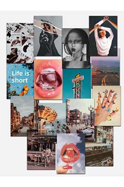 Postifull Σετ ρετρό και μοντέρνα αφίσα - Διακοσμητικό κολάζ, χωρίς πλαίσιο