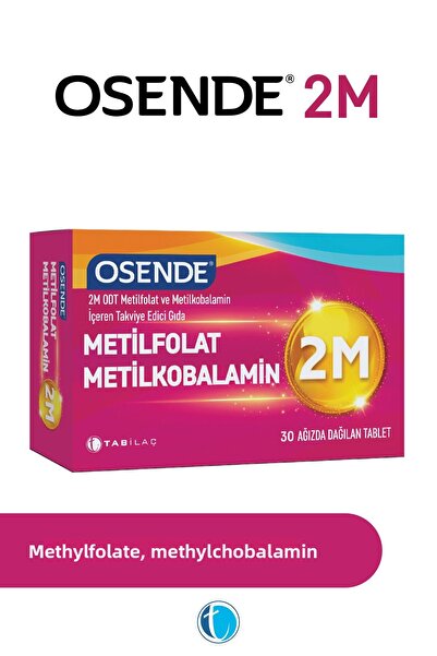 Osende 2m 30 Sublingual Tablets Vitamin B12 (Methylcobalamin) Folic Acid (Methylfolate)