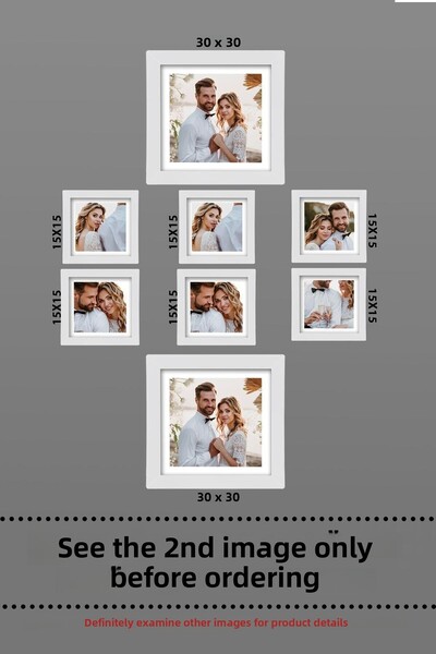 yhfoto 2 Pieces 30x30 6 Pieces 15x15 White Frame - Multiple Frame Set in Different Sizes - Photo Frame