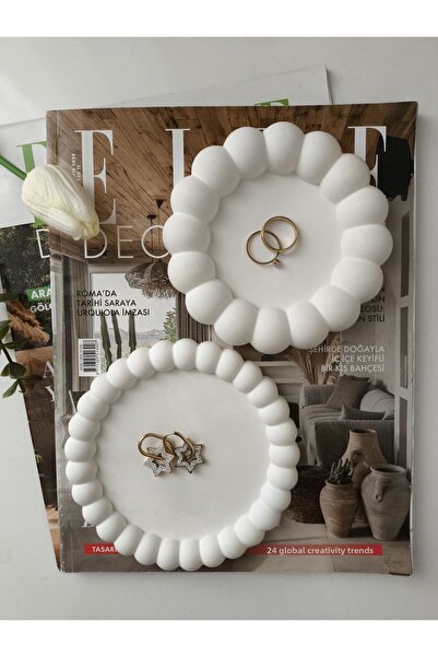 Elan Design Διακοσμητικό σετ 2 τεμαχίων με πιατάκια με φυσαλίδες και σουβέρ γ...