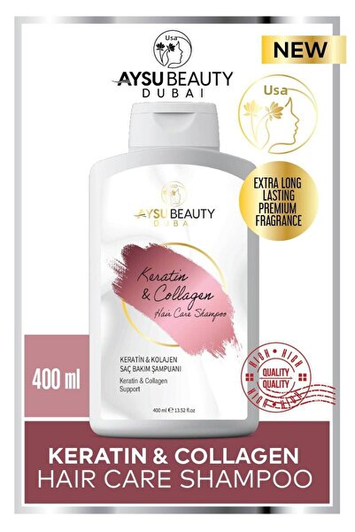 AYSU BEAUTY دبي شامبو الكيراتين والكولاجين للعناية بالشعر 400 مل