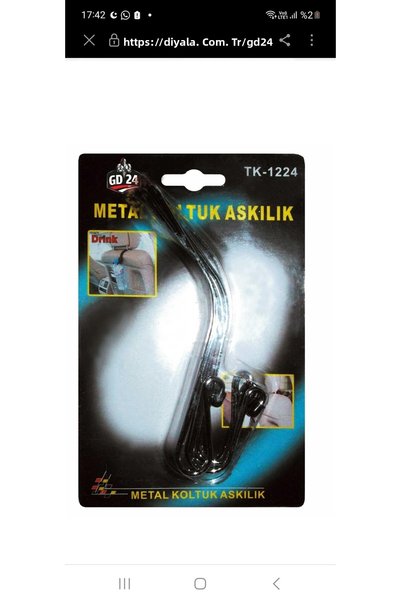 KARA AUTO Metal Chrome Plated Auto Seat Hanger 2 Pcs