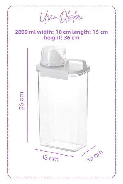 grimorlife 2Pcs Mega Size Leak Proof Storage Liquid Powder Detergent Storage Box- Scale Detergent Box 2800ml