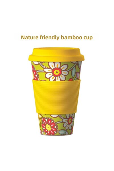 Areon Balev Nature Friendly Margaritas (Daisy Yellow) Bamboo Mug 400 ml