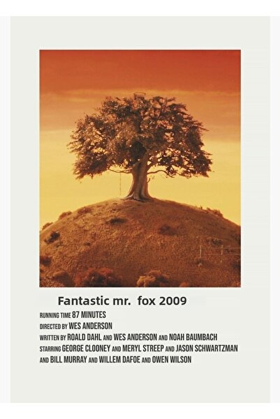 Universal Fantastic Mr. Fox (2009) Poster decorativ din lemn