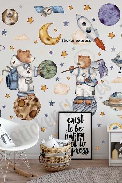 Sticker Ekspres Space Adventure of the Teddy Bears Space And Planets Σετ αυτο...