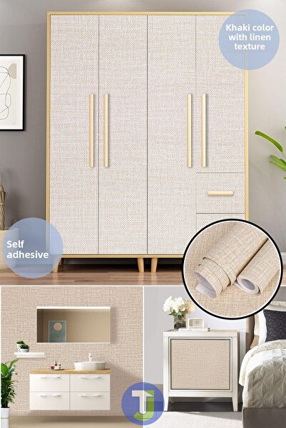 Technojet Αυτοκόλλητο λινό Look Κουζίνα Μπάνιο Πάγκος τοίχου Ντουλάπι Τραπέζι Κάλυμμα 60X100cm