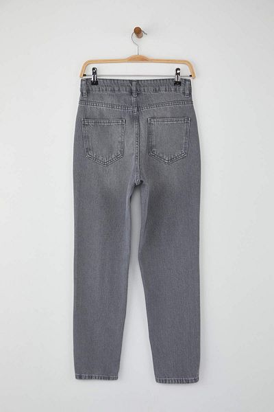 Trendyol Collection Gray High Waist Mom Jeans Twoaw26Je00059