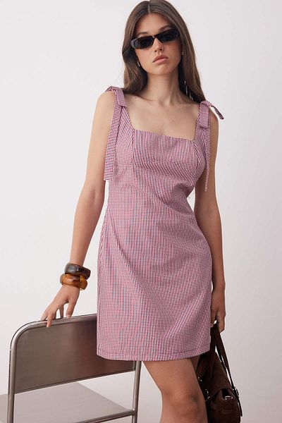 Trendyol Collection Multicolored Potikareli Woven Dress Twoss25El00889