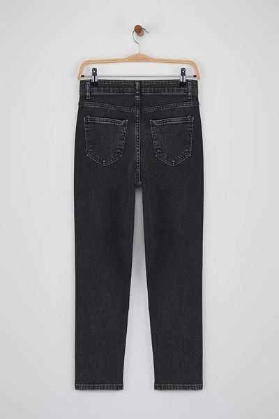 Trendyol Collection Anthracite High Waist Comfort Mom Jeans Twoaw26Je00056