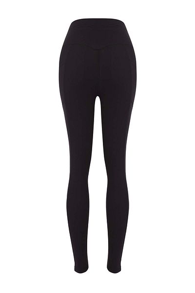 Trendyol Collection Black Soft Brushed Fabric Full Length Knitted Sports Leggings Thmaw26Ty00010