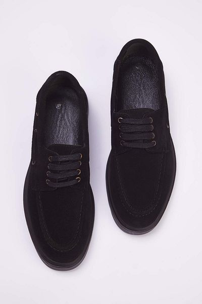 TRENDYOL SHOES Черни мъжки мокасини с каишка от естествена кожа TAKAW26LA00003