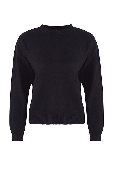 Trendyol Collection Navy Blue Soft Textured Wide Fit Shawl Knitwear Sweater Twoaw26Kz00166