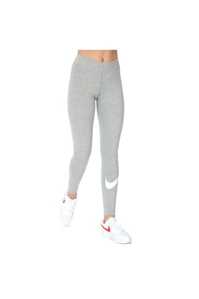 Nike Gray Women's Tights - W Nsw Essntl Gx Mr Lggng Swsh, CZ8530-063