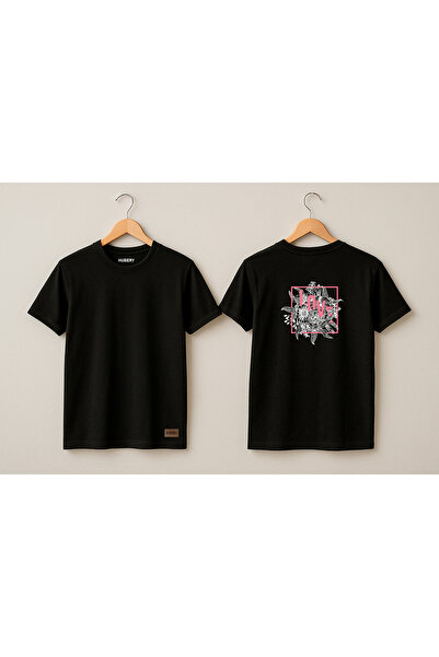 HUBERYWEAR Γυναικείο μπλουζάκι χαλαρή εφαρμογή με μοτίβο λουλουδιών – HUBERY