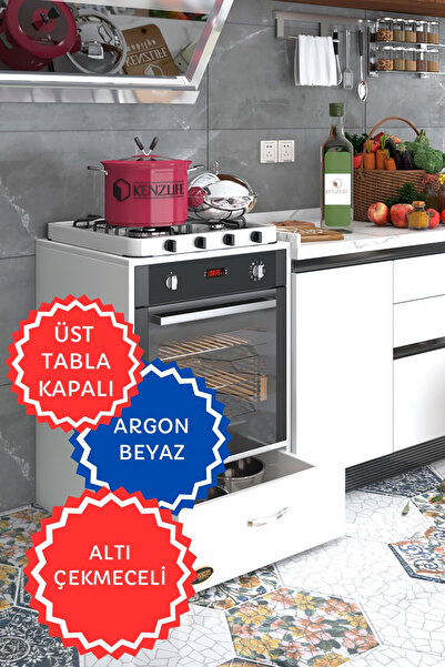Kenzlife Ankastre Modülü Kabini Argon Byz Fırın Ocak Dolabı Çekmeceli Sabit Tabla