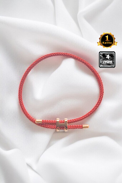 Miss TBee سوار من الفولاذ المطلي بالشبك - ذهبي أحمر