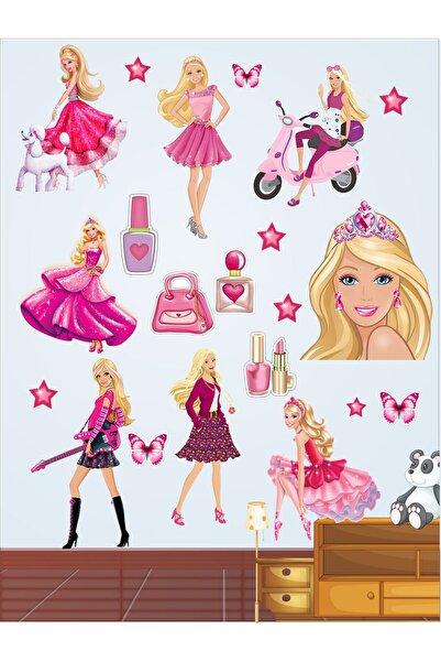 Göktuğ Hediyelik Barbie Duvar Sticker Seti Folyo (150X50CM)