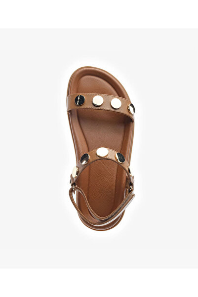 Greyder Women's Tan Genuine Leather Sandals 5Y2Cs34511