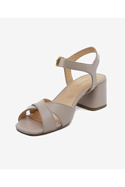 Greyder Kadın Vizon Hakiki Deri Topuklu Sandalet 5Y2US59241