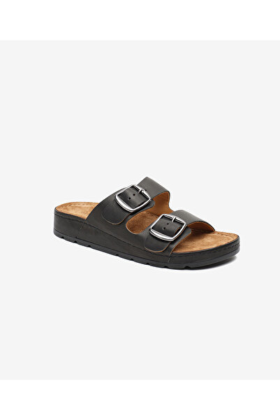 Greyder Kadın Siyah Hakiki Deri Terlik 5Y2CT59234