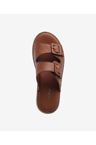 Greyder Kadın Taba Hakiki Deri Terlik 5Y2TT50757