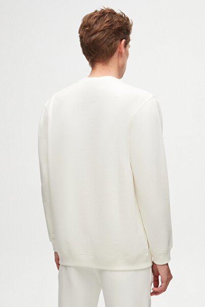 Twn Світшот з принтом екрю вільного крою