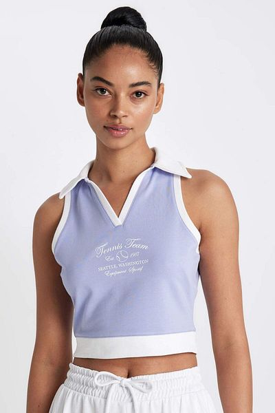 DeFacto DeFactoFit Crop Polo Yaka Sportiv Singlet B4581AX24SP
