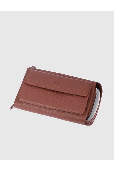İLVİ Vallejo Genuine Crazy Leather Tan Men's Handbag