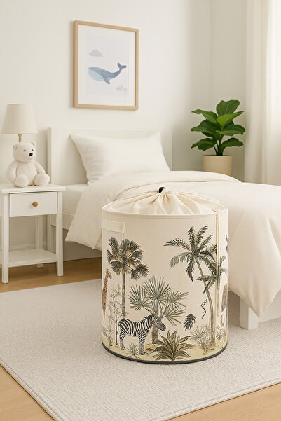 LUXWAY HOME Πτυσσόμενο καλάθι οργάνωσης με διχτυωτό καλάθι Safari - 37X40 για παιχνίδια και ρούχα