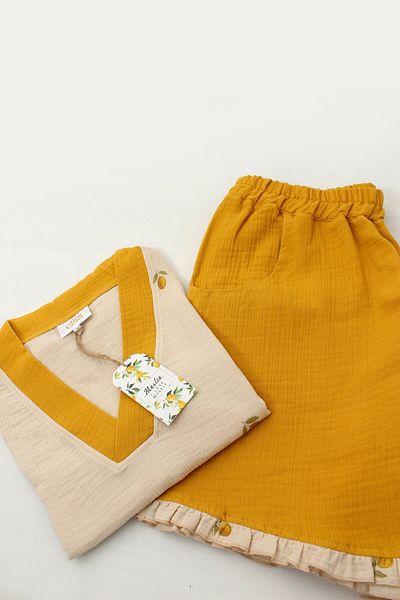 Ellia Soft Natura Soft Summer Double Set |   Muslin Crop Set |   100% Cotton