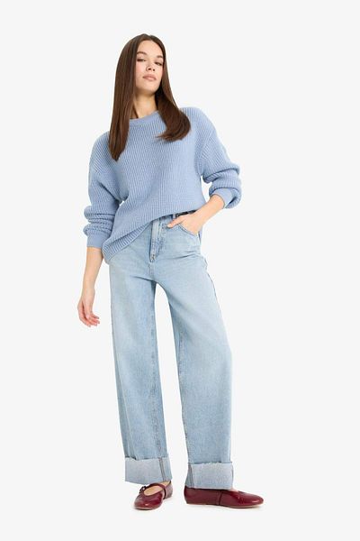 DeFacto Regular Fit Crew Neck Sweater H6905Az25Wn