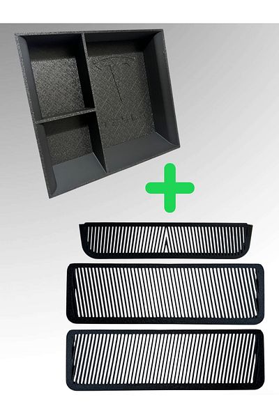 Bonolupo Tesla Model Y Juniper Center Console Organizer and Vent Cover Set - Set of Four (Abs Printing)