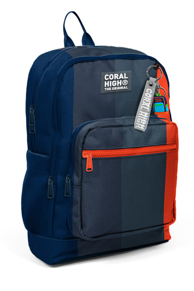 Coral High Renkli Çizgili Dört Bölmeli Okul Sırt Çantası 23782