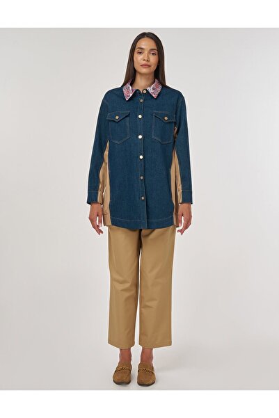 Kayra Μπουφάν Jacquard Denim Navy Blue