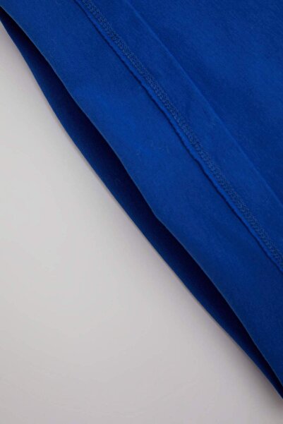 DeFacto Set de 2 bucăți pentru bebeluși, cu decolteu, tricou cu mânecă scurtă din bumbac pieptănat, pantaloni scurți C5918A524SM