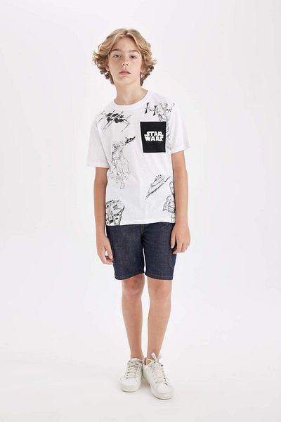 DeFacto Boy's Star Wars Crew Neck Short Sleeve T-Shirt C3110A824Hs