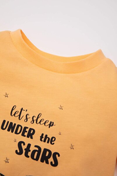 DeFacto Erkek Bebek Disney Winnie The Pooh Kısa Kollu Şortu Penye Pijama Takımı C5202a524hs