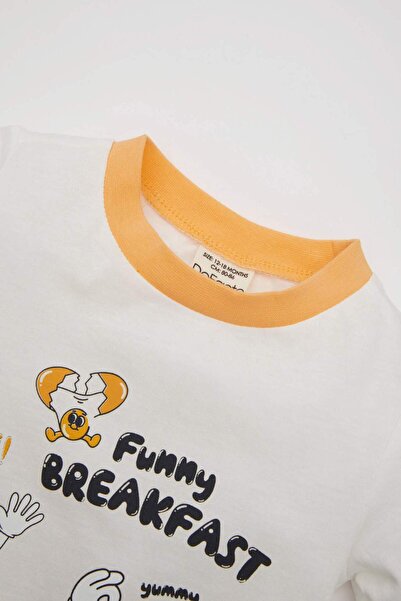 DeFacto Erkek Bebek Pijama Takımı Penye Baskılı Kısa Kollu Üst Şort C5195A524HS