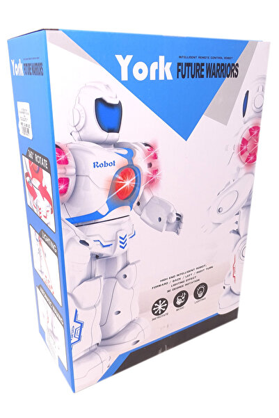 Salamandra Salamandra Kids Future Warrior Intelligent Robot, Light and Sound Effects, White with Blue, 28 cm