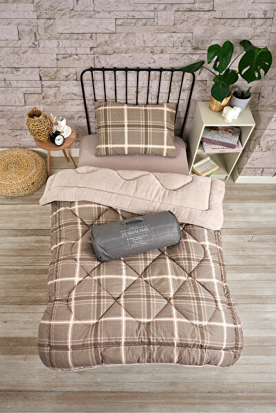 Sudemhome Одномісний двосторонній розкішний ковдра Welsoft Elite М'яка ковдра та наволочка Сапфір Беж