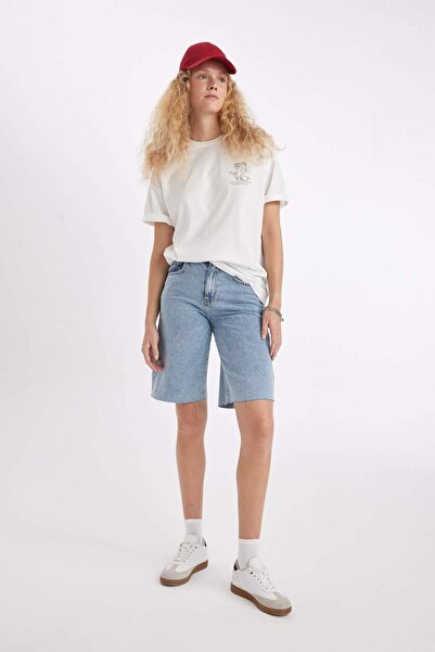 DeFacto Jean Bermudské šortky s vysokým pasem C2461AX24HS