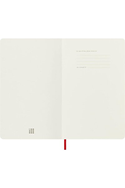 Moleskine Soft Cover Large Red Lined Notebook 192 Pages Qp616F2